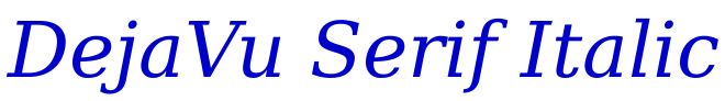 DejaVu Serif Italic fuente
